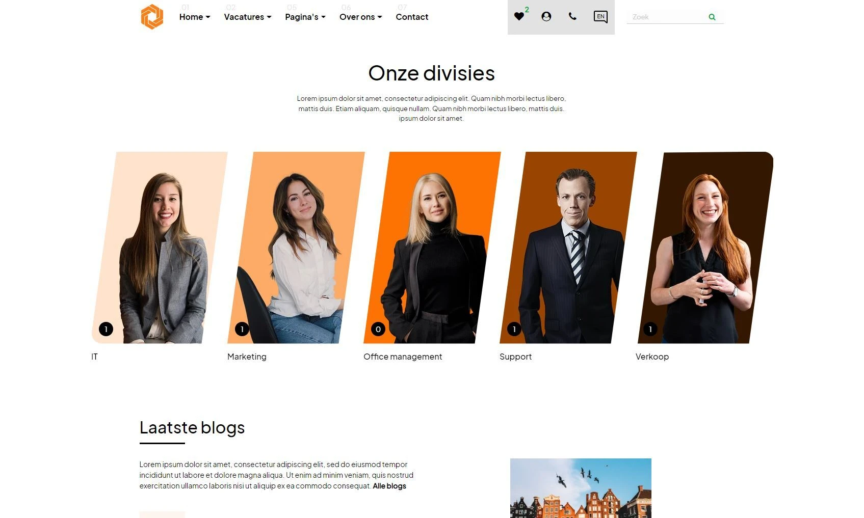 voorbeeld van pagina element ingesteld als uitbreiden